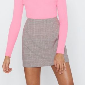 NastyGal In a Check Mini Skirt